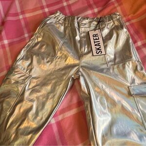 almost famous skater pants fashion nova metallic pants